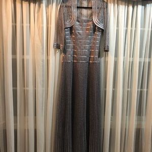 Silver formal evening dress